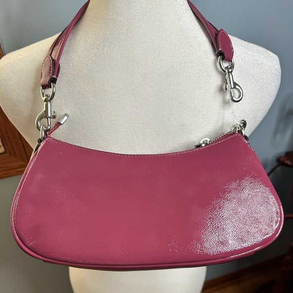 NWT Coach Ashton Baguette Bag CV943 Silver Pink Shoulder Handbag - Picture 12 of 16